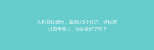 告别驾校烦恼,掌握这5个技巧,轻松通过驾考宝典,你准备好了吗?