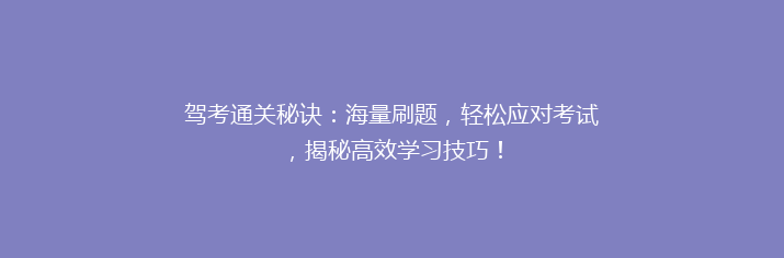 驾考通关秘诀：海量刷题，轻松应对考试，揭秘高效学习技巧！