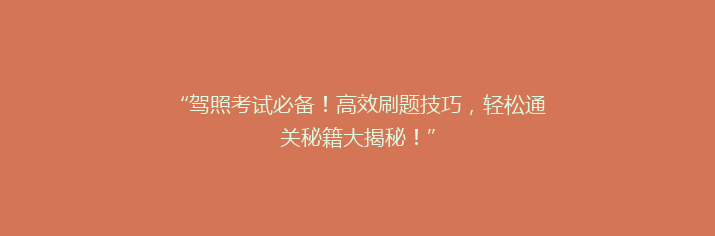 “驾照考试必备！高效刷题技巧，轻松通关秘籍大揭秘！”