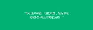“驾考通关秘籍:轻松刷题,轻松拿证,揭秘90%考生忽略的技巧!”