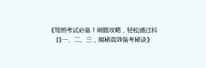 《驾照考试必备!刷题攻略,轻松通过科目一、二、三,揭秘高效备考秘诀》