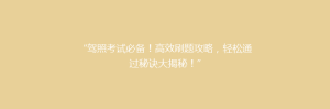 “驾照考试必备!高效刷题攻略,轻松通过秘诀大揭秘!”