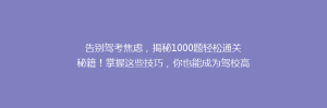 告别驾考焦虑,揭秘1000题轻松通关秘籍!掌握这些技巧,你也能成为驾校高手!