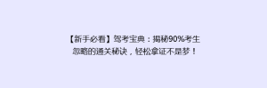 【新手必看】驾考宝典:揭秘90%考生忽略的通关秘诀,轻松拿证不是梦!