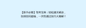 【新手必看】驾考宝典:轻松通关秘诀,告别挂科烦恼,一次性通过技巧大揭秘!