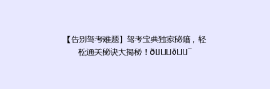 【告别驾考难题】驾考宝典独家秘籍,轻松通关秘诀大揭秘!🚗🎯