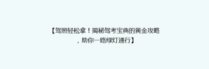 【驾照轻松拿!揭秘驾考宝典的黄金攻略,助你一路绿灯通行】