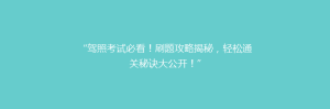 “驾照考试必看!刷题攻略揭秘,轻松通关秘诀大公开!”