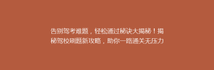 告别驾考难题,轻松通过秘诀大揭秘!揭秘驾校刷题新攻略,助你一路通关无压力!